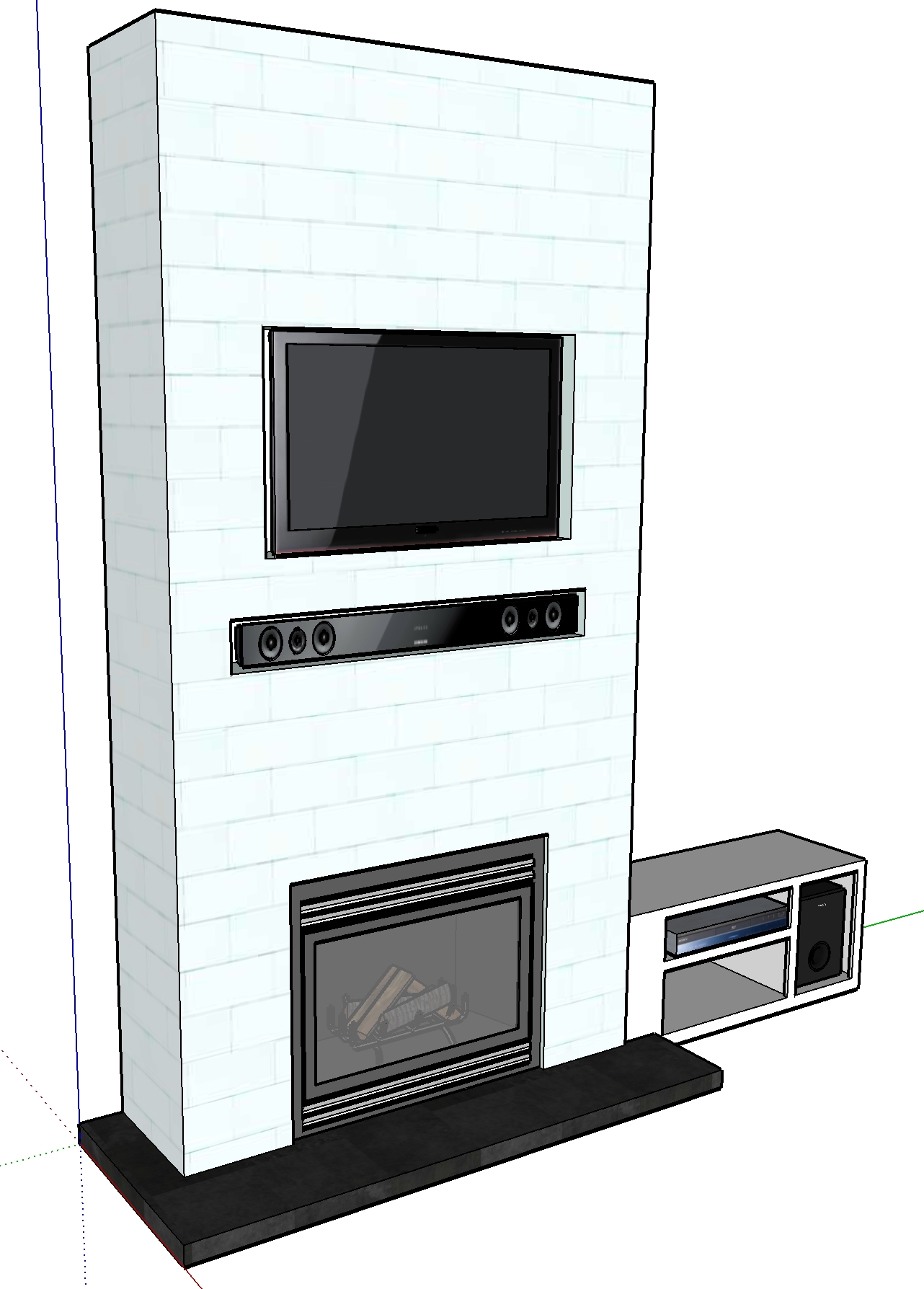 get lowes how to build your own fireplace surround [&amp; hide tv wires] | hide tv how to hide tv wires above fireplace photo