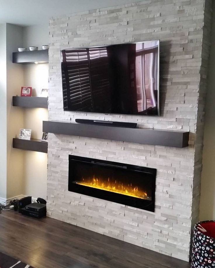 get lowes instagram wall mounted shelves | tv wall, fireplace feature wall how to mount a tv on a brick fireplace photo