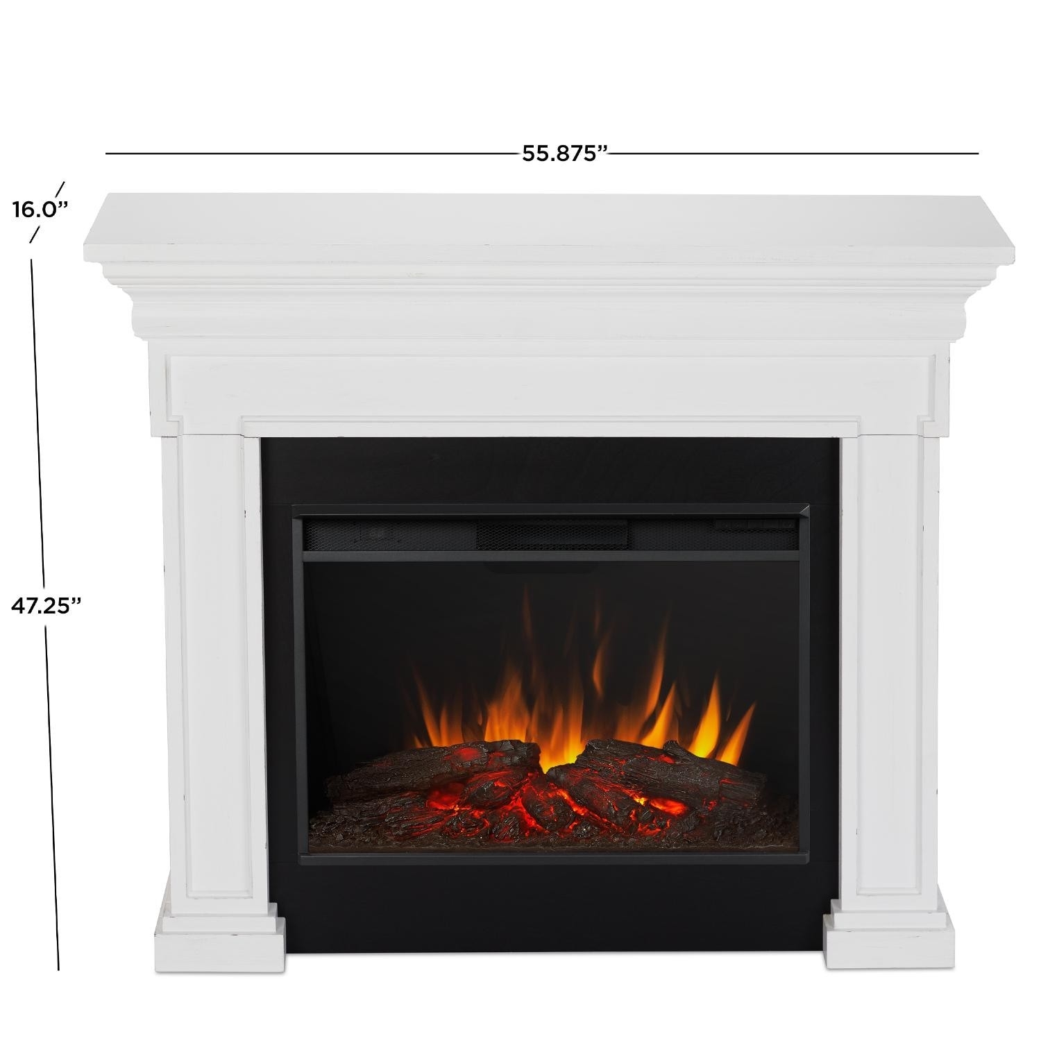 get lowes real flame 6720e rw emerson grand 55 inch electric fireplace with gas fireplace keeps going out image