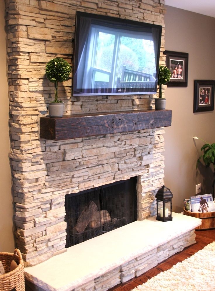 get lowes reclaimed timber mantel | stacked stone fireplaces, stone fireplace stacked stone fireplace surround picture