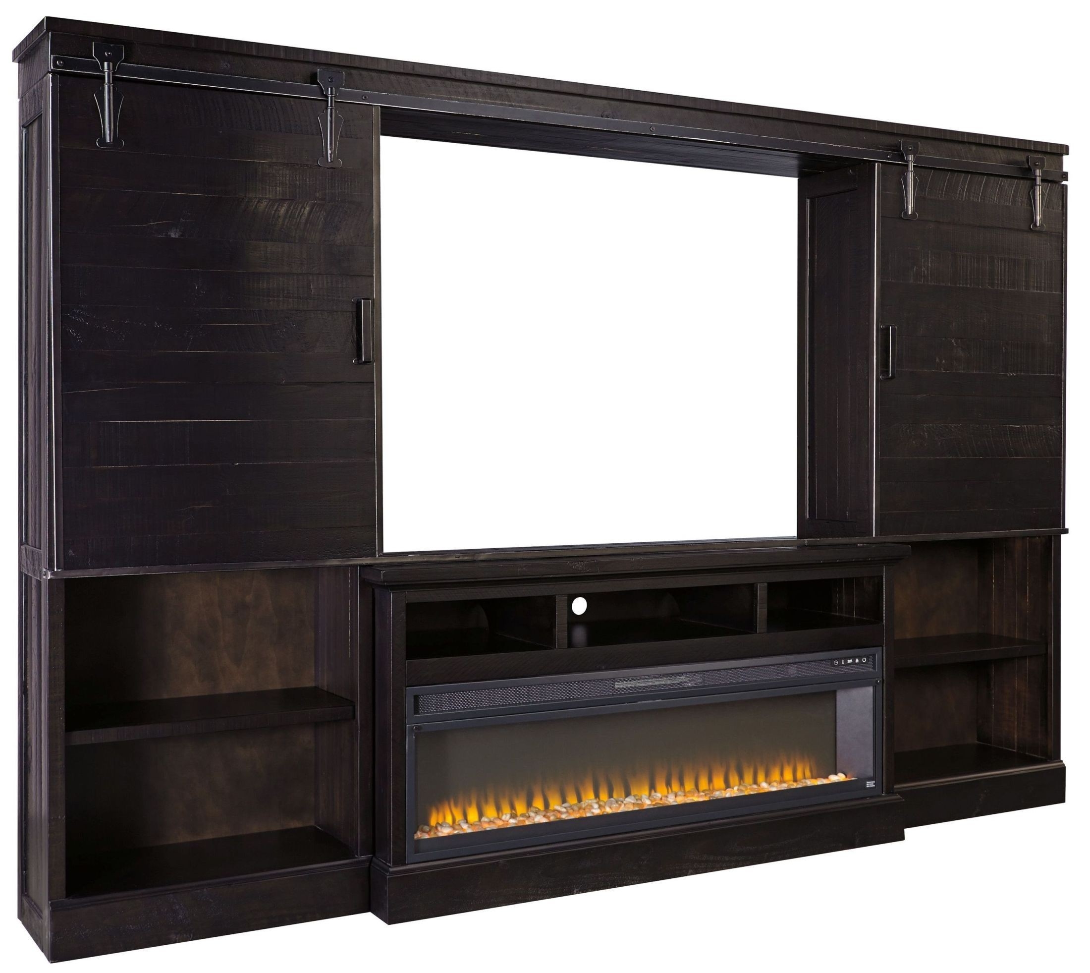 get lowes sharlowe entertainment center with wide fireplace insert from ashley entertainment centers with fireplaces photo