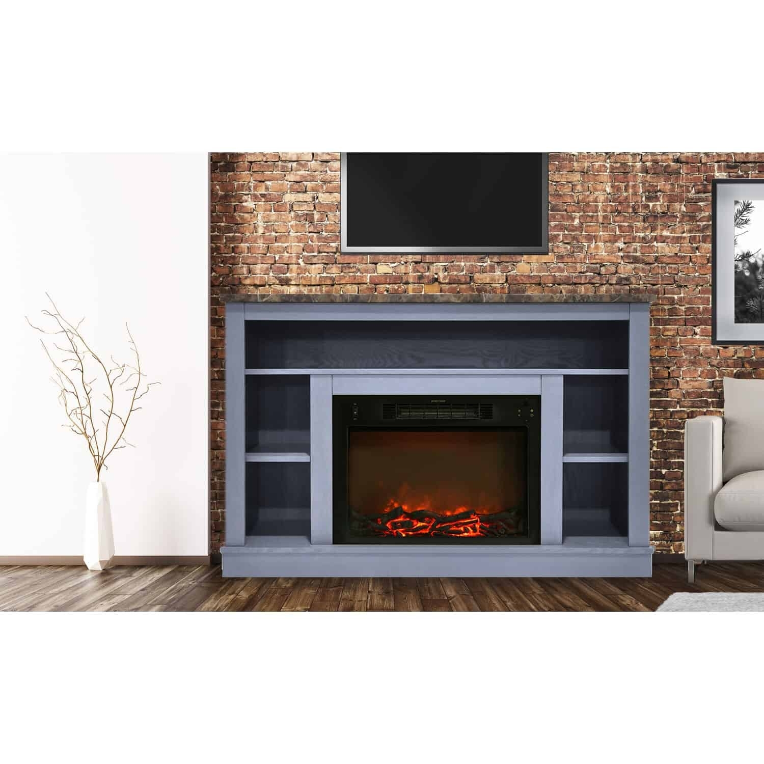 good cambridge 47 in electric fireplace with 1500w charred log insert and a cheap electric fireplaces clearance photo