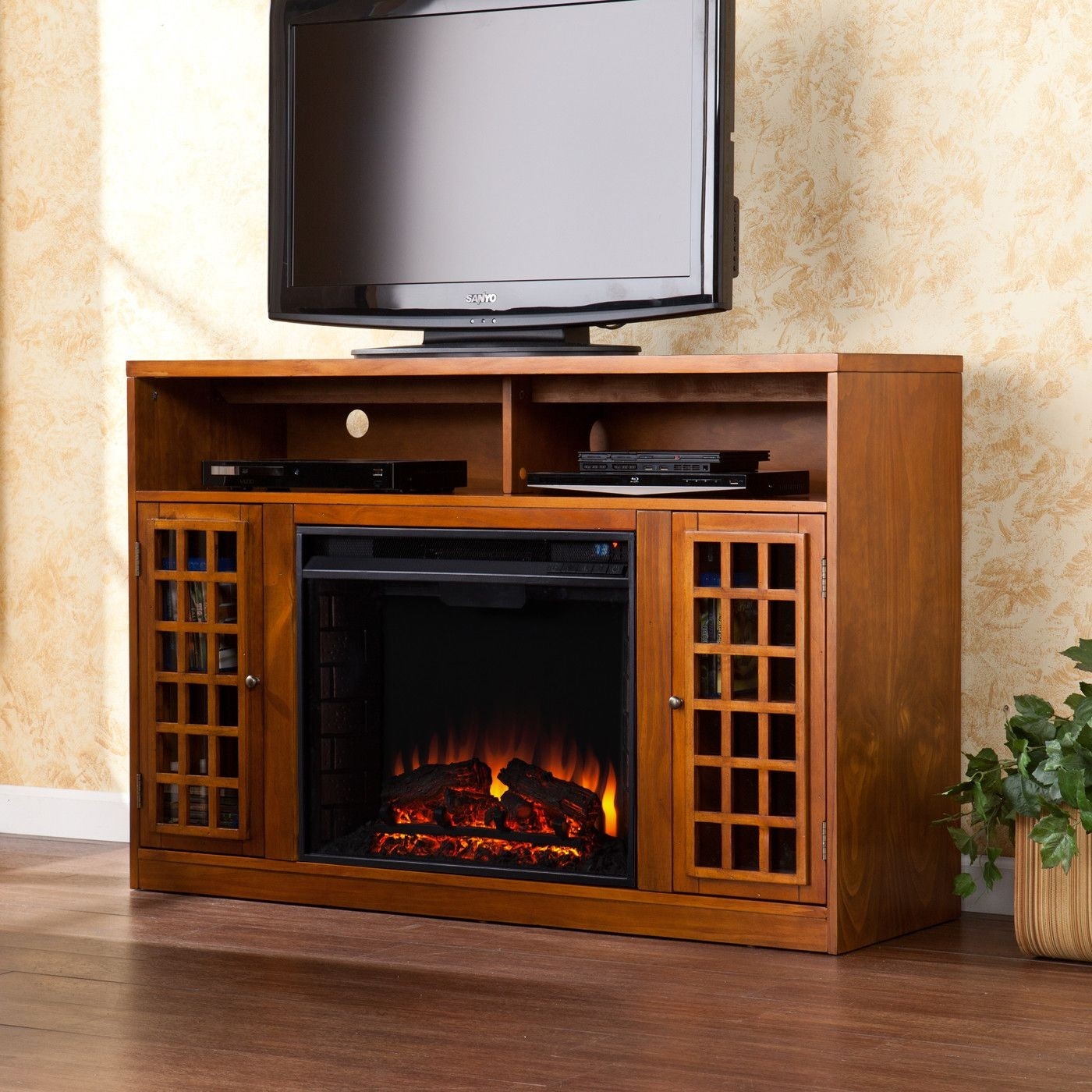 good woodbridge home designs lipan tv stand with electric fireplace corner fireplace tv stand combo image