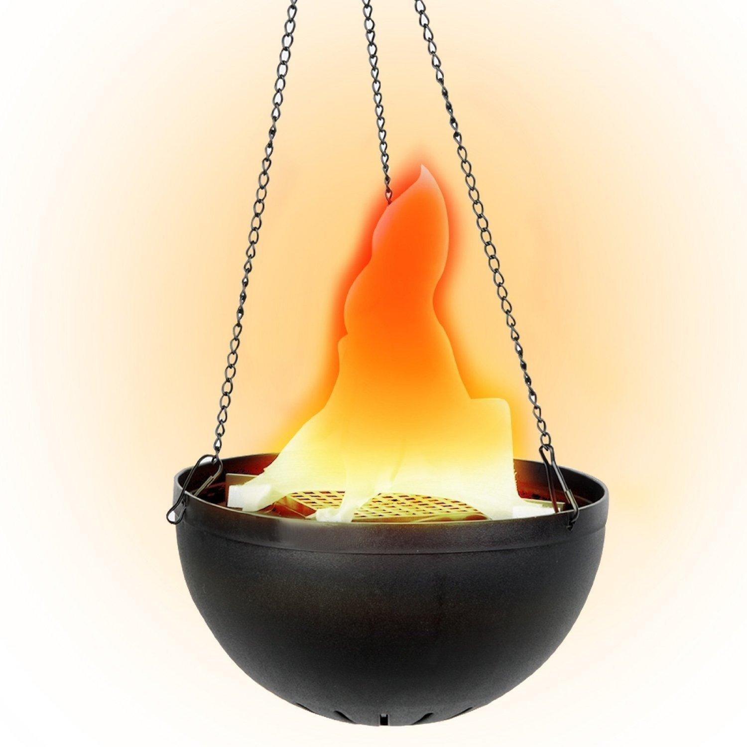 gorgeous 2019 fake fire flame light hanging bowl style led electric brazier lamp how to light firewood in fireplace image