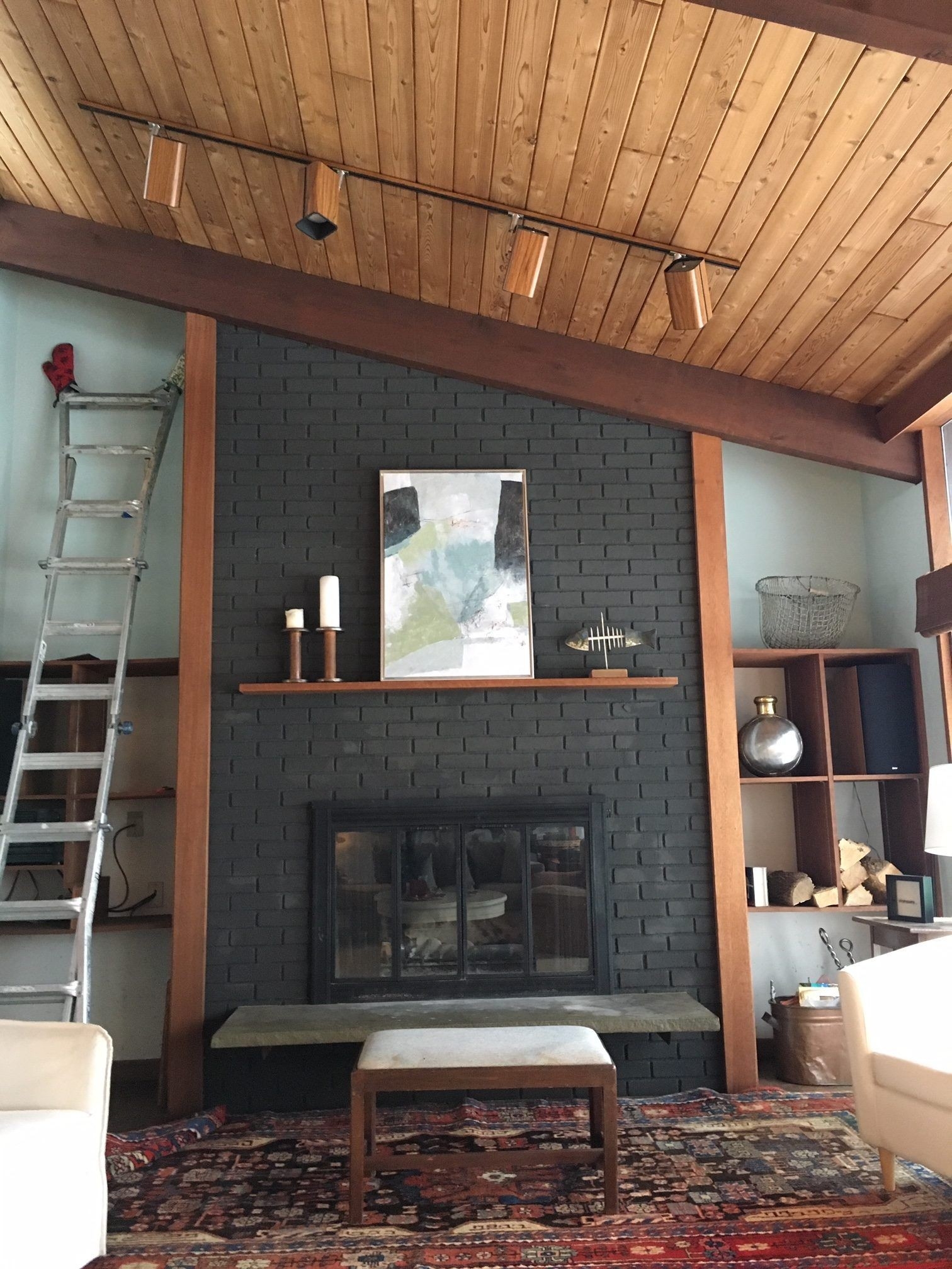 Top Painting Brick Fireplace Before And After Special Price