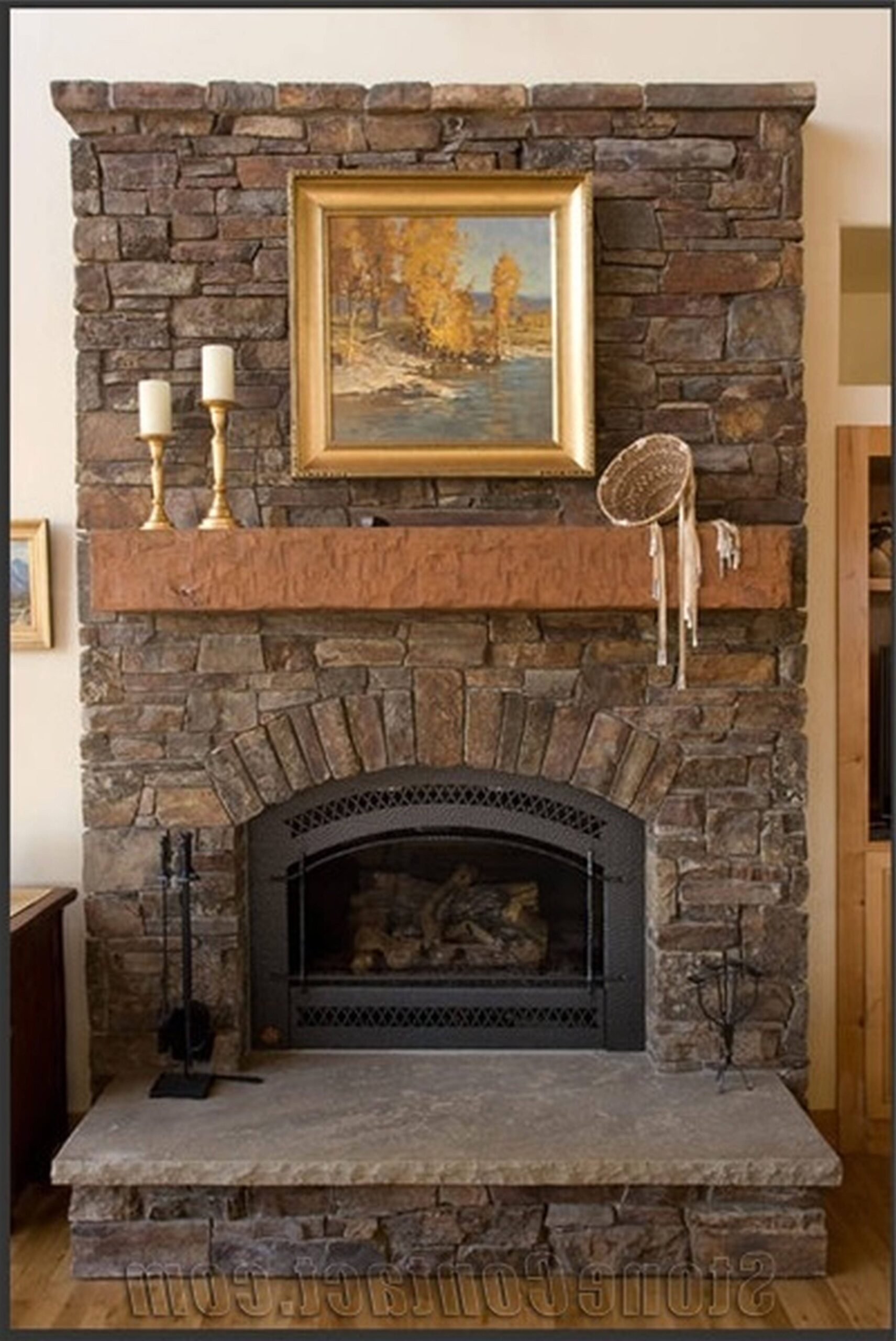 gorgeous decoration build country stacked dry stone fireplace cute homes | #105551 stacked stone fireplace surround image