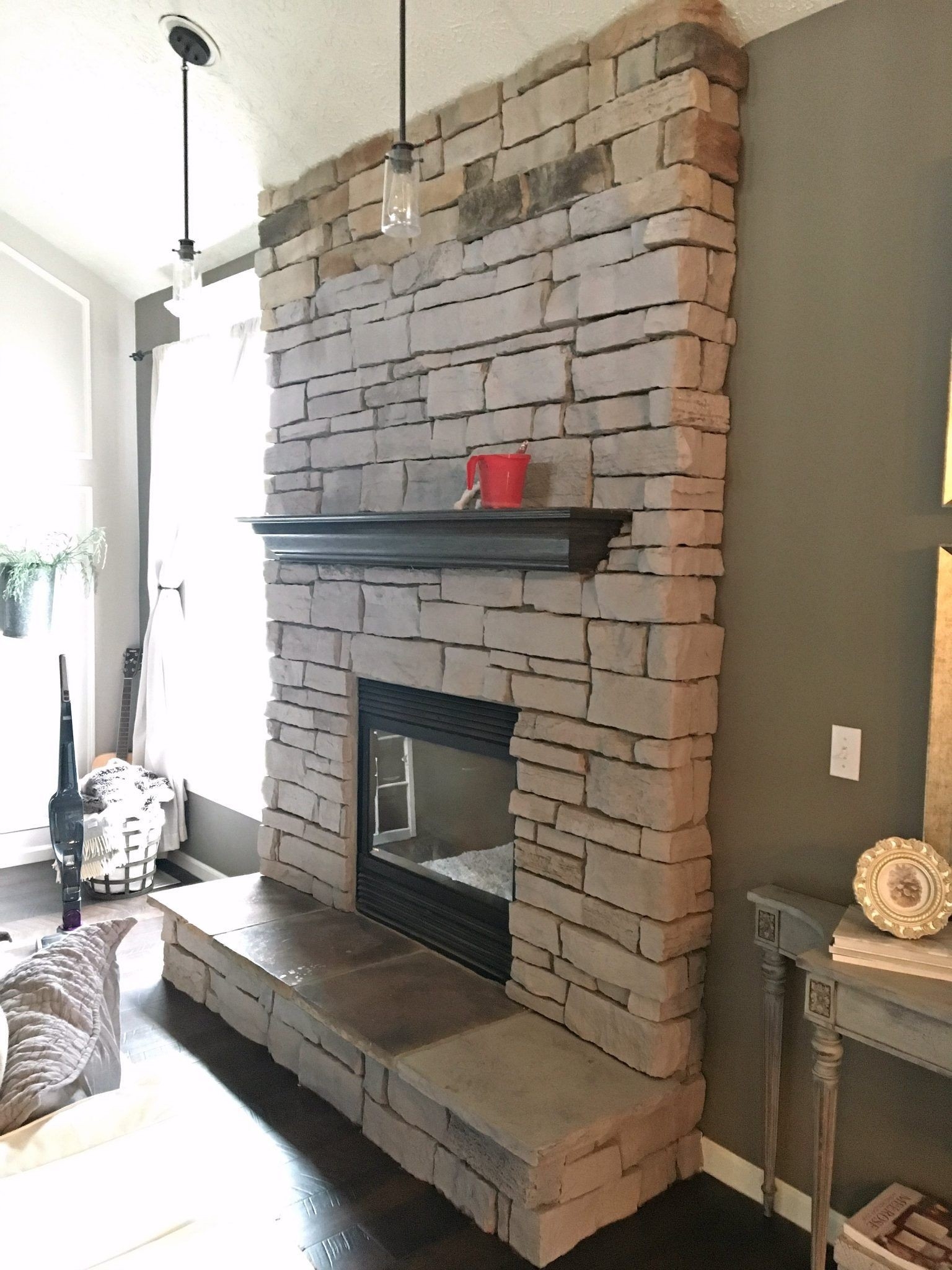 gorgeous how to paint a stone fireplace | fireplace, stone fireplace, painted how to redo a brick fireplace with stone pics