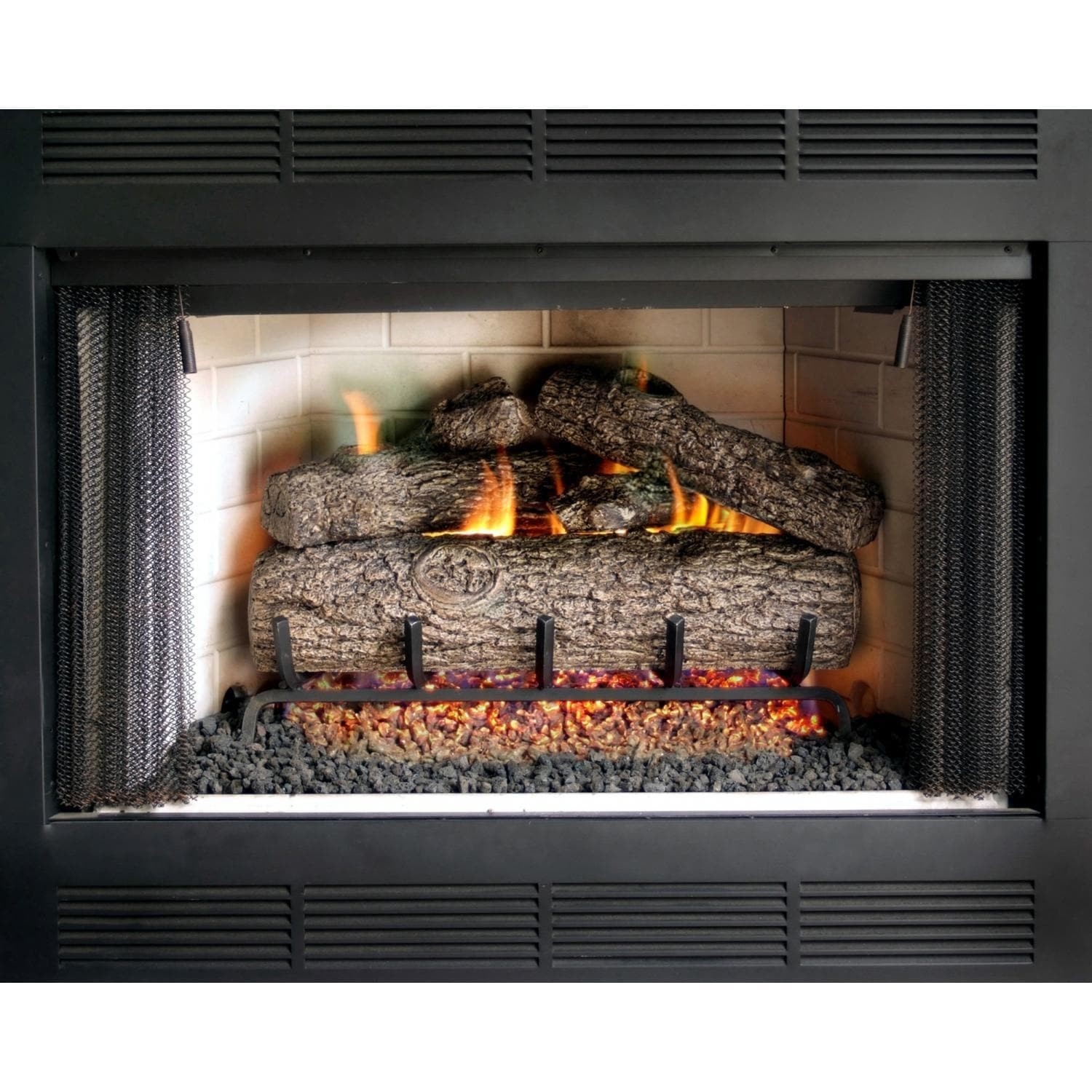 gorgeous peterson real fyre 12 inch golden oak gas log set with vented natural ventless gas fireplace vs vented picture