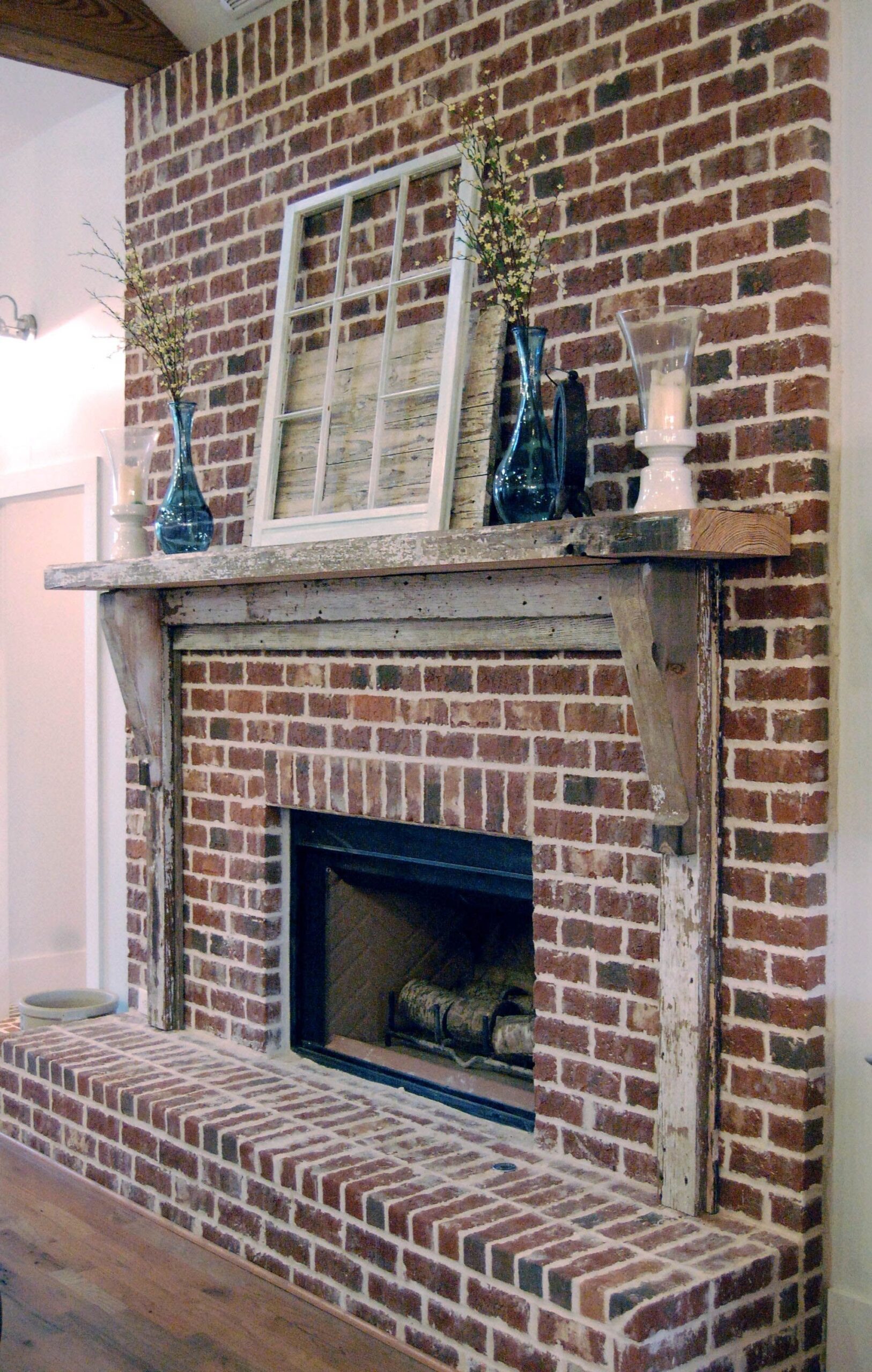 image of 8 outdoor fireplace and also fire pit design suggestions | brick updating a red brick fireplace picture