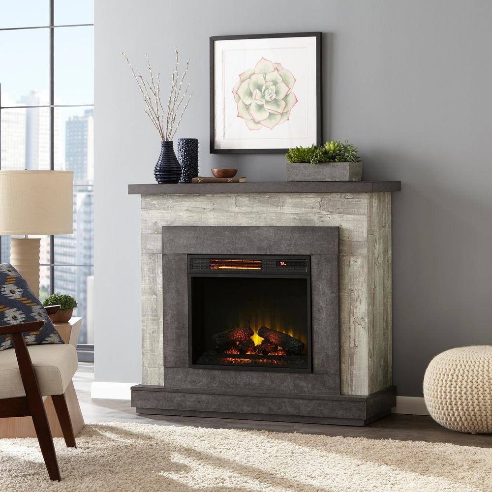 image of home decorators collection wildercliff 45 in freestanding wall mantel home depot fireplace mantels photo