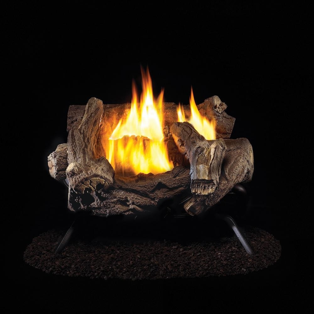 image of procom 18 in vent free propane gas log with millivolt control wzl18mva vented gas fireplace logs photo