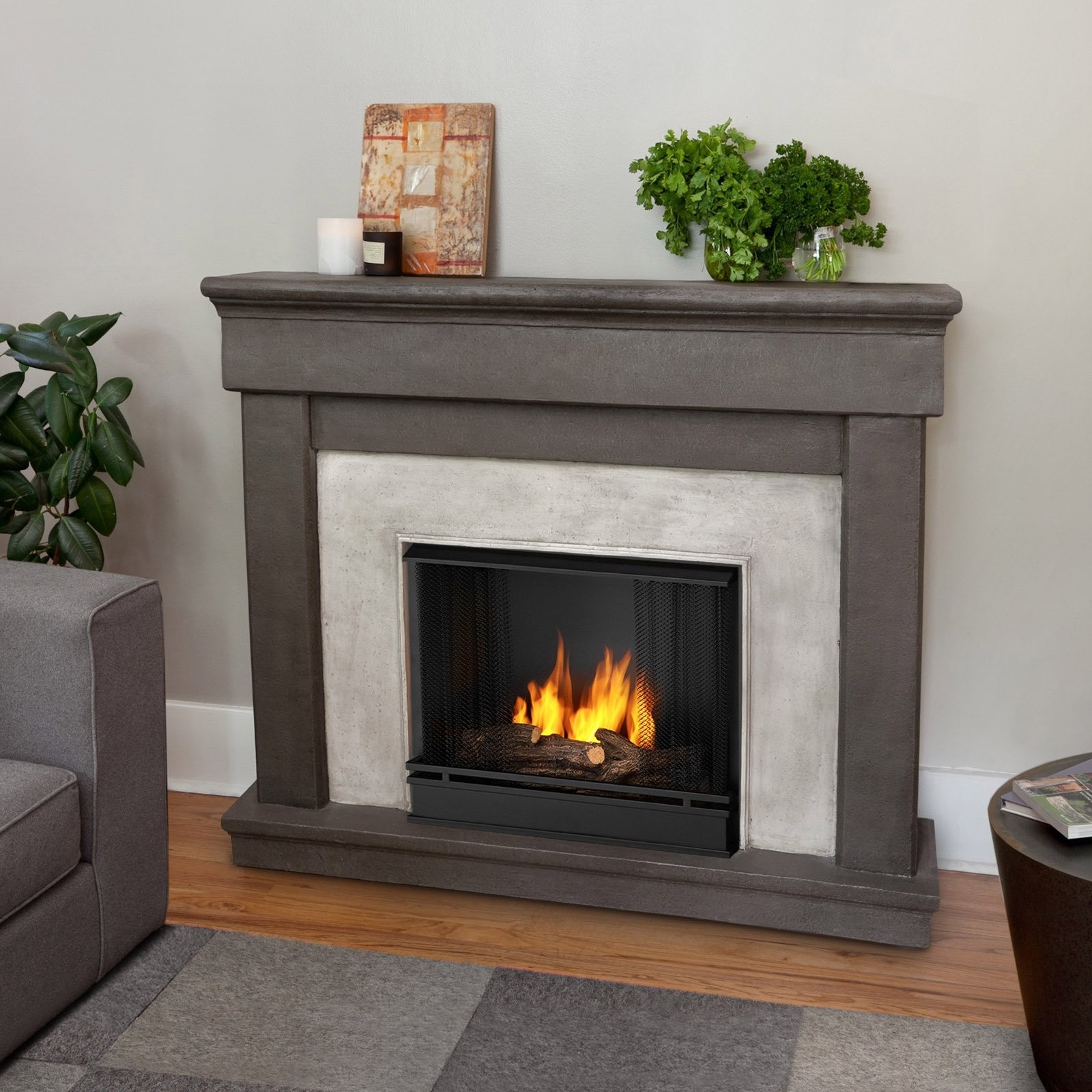 image of real flame cascade cast ventless gel fireplace dune stone walmart code for fireplace hearth picture