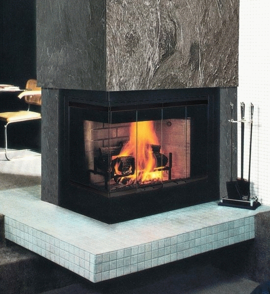 image of superior wrt40cr/cl custom series 36" radiant corner wood burning fireplace parts of a wood burning fireplace pics