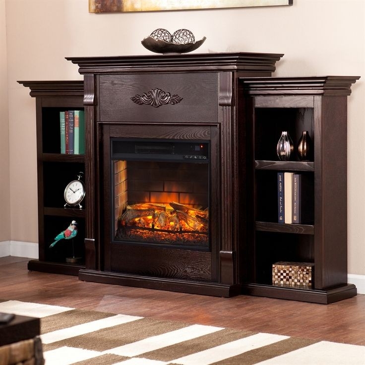 inspirational boston loft furnishings 70 25 in w espresso infrared quartz electric lowes com electric fireplaces photo