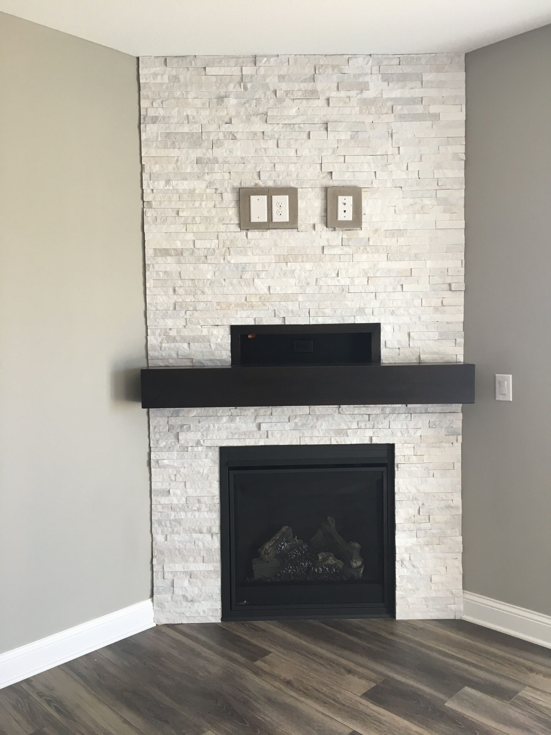 inspirational modern stone fireplace | stone fireplace mantel, fireplace remodel corner gas fireplace mantel designs photo