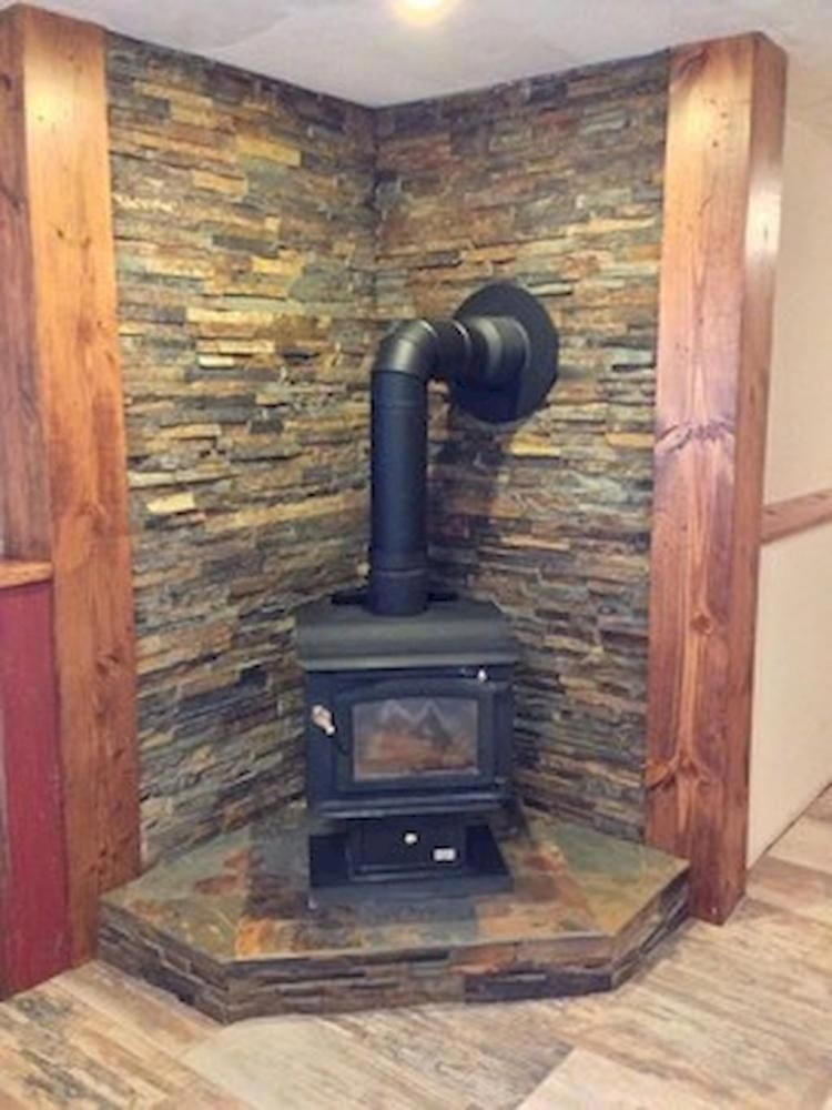 inspirational #rusticremodelingideas | rustic family room, corner wood stove, rustic how to clean a wood burning fireplace chimney image
