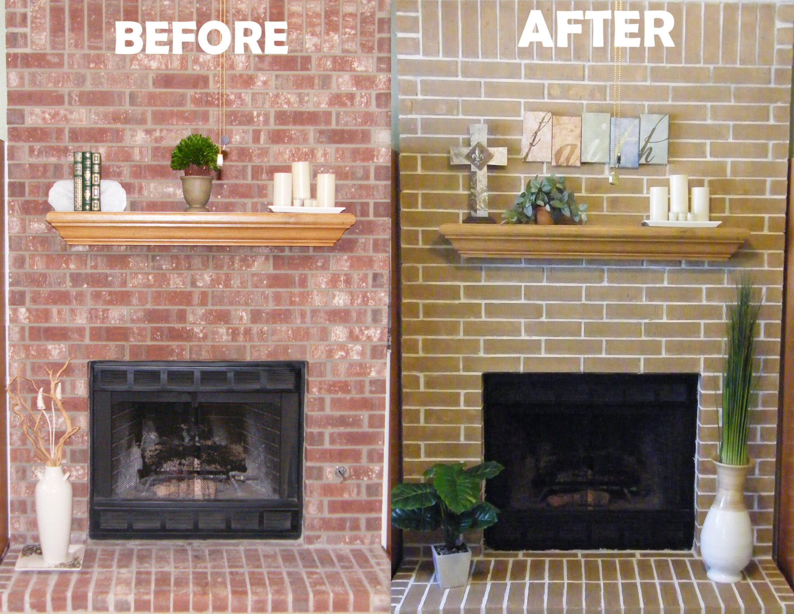inspiring pin on diy projects updating a red brick fireplace pics