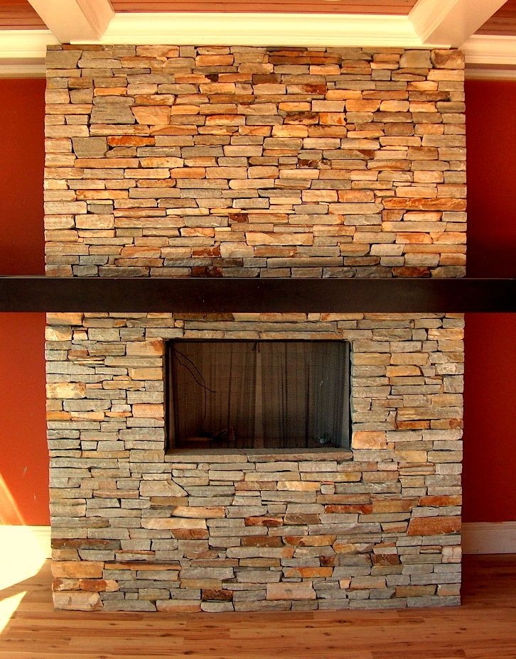 inspiring stunning stacked stone fireplace mantels ideas beams ceiling | stone stacked stone veneer fireplace surround pics