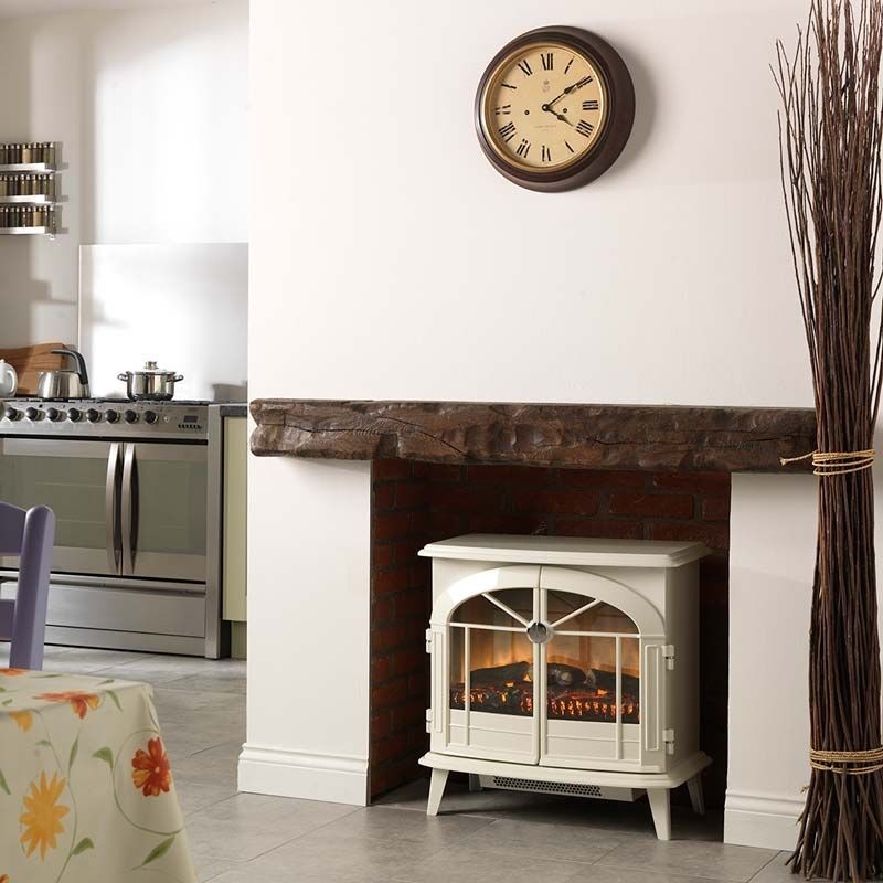 lowes dimplex chevalier electric flame effect stove with optiflame in cream dimplex electric fireplace costco image