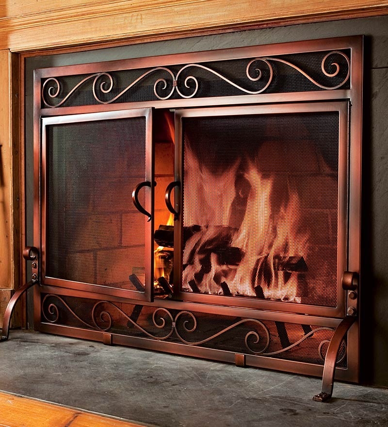 lowes glass doors for fireplace : pleasant hearth edinburg small glass fireplace glass doors home depot image