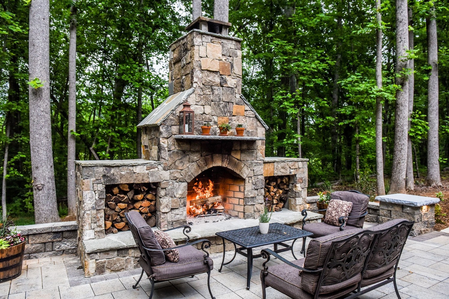 lowes paver patio with outdoor fireplace | ecogreen landscaping outdoor fireplace plans free photo