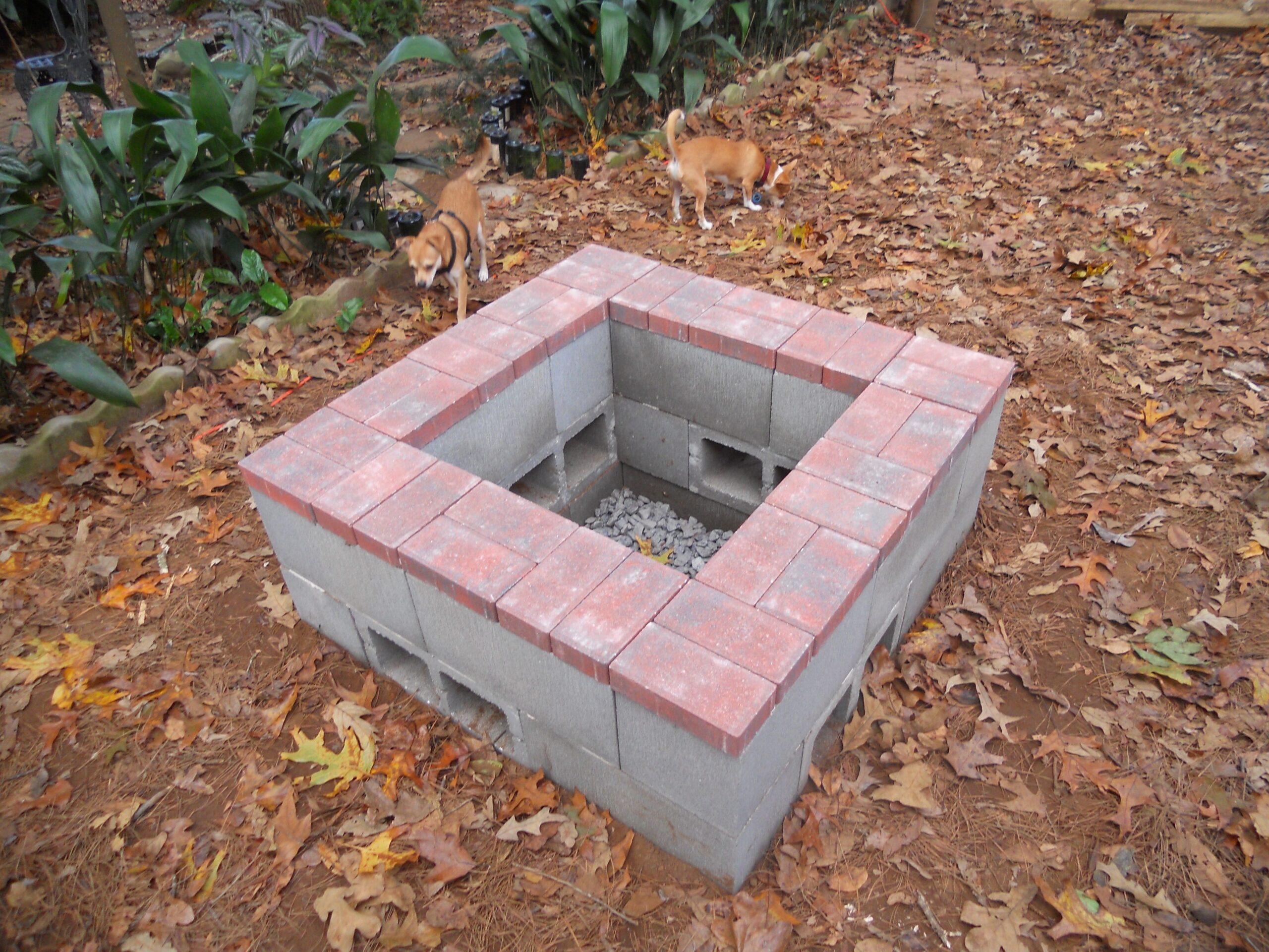 lowes pinkaren loewen on my garden | cinder block fire pit, fire pit how to build outdoor fireplace with cinder blocks photo