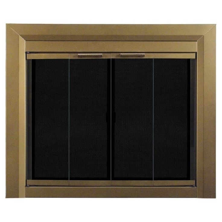 lowes pleasant hearth carrington medium glass fireplace doors ct 3221 the fireplace glass doors home depot image
