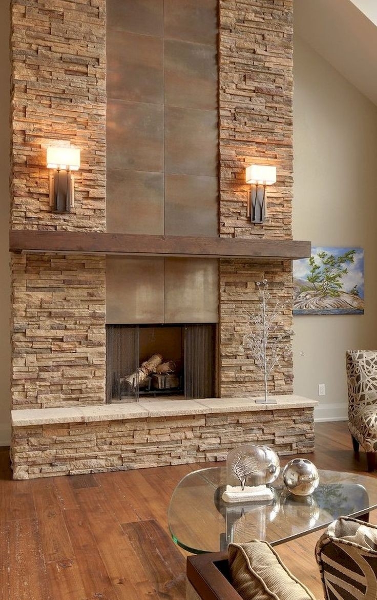 marvelous 80 rustic fireplace decor ideas roomodeling | modern stone fireplace modern stone fireplace mantels picture