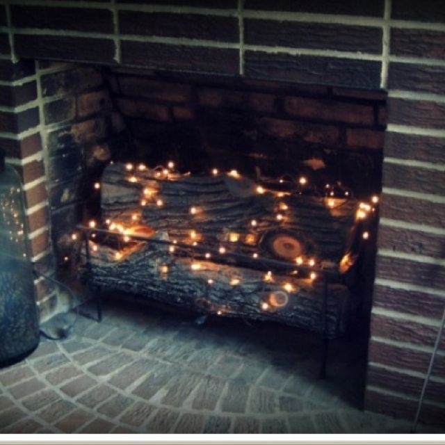 marvelous candles in fireplace, fall home decor, fireplace decor fake fireplace logs battery operated picture