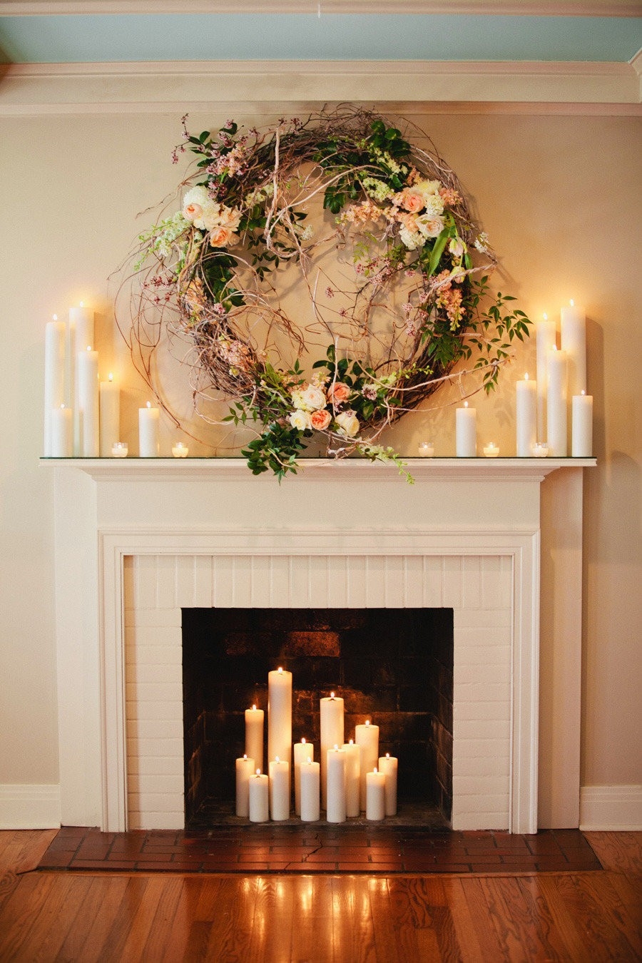 marvelous fireplace decor ideas for when you are not using it candles in a fireplace pictures picture