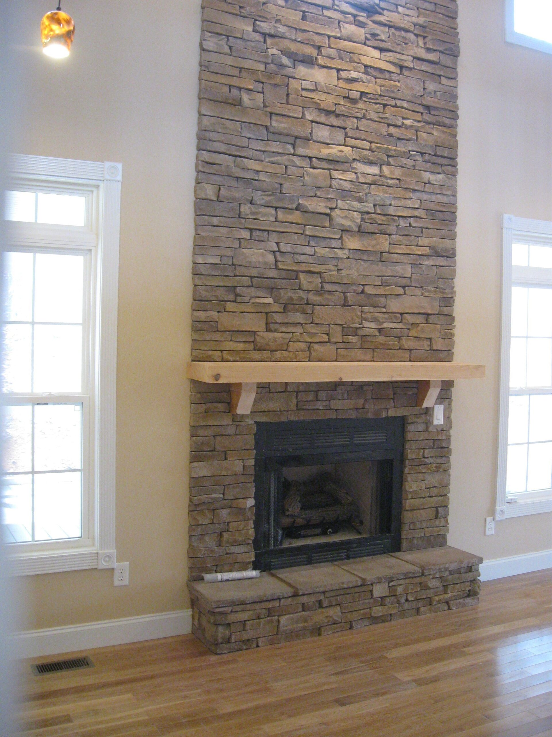 marvelous stacked stone veneer — interior and furnitures : the best stacked stacked stone veneer fireplace surround picture