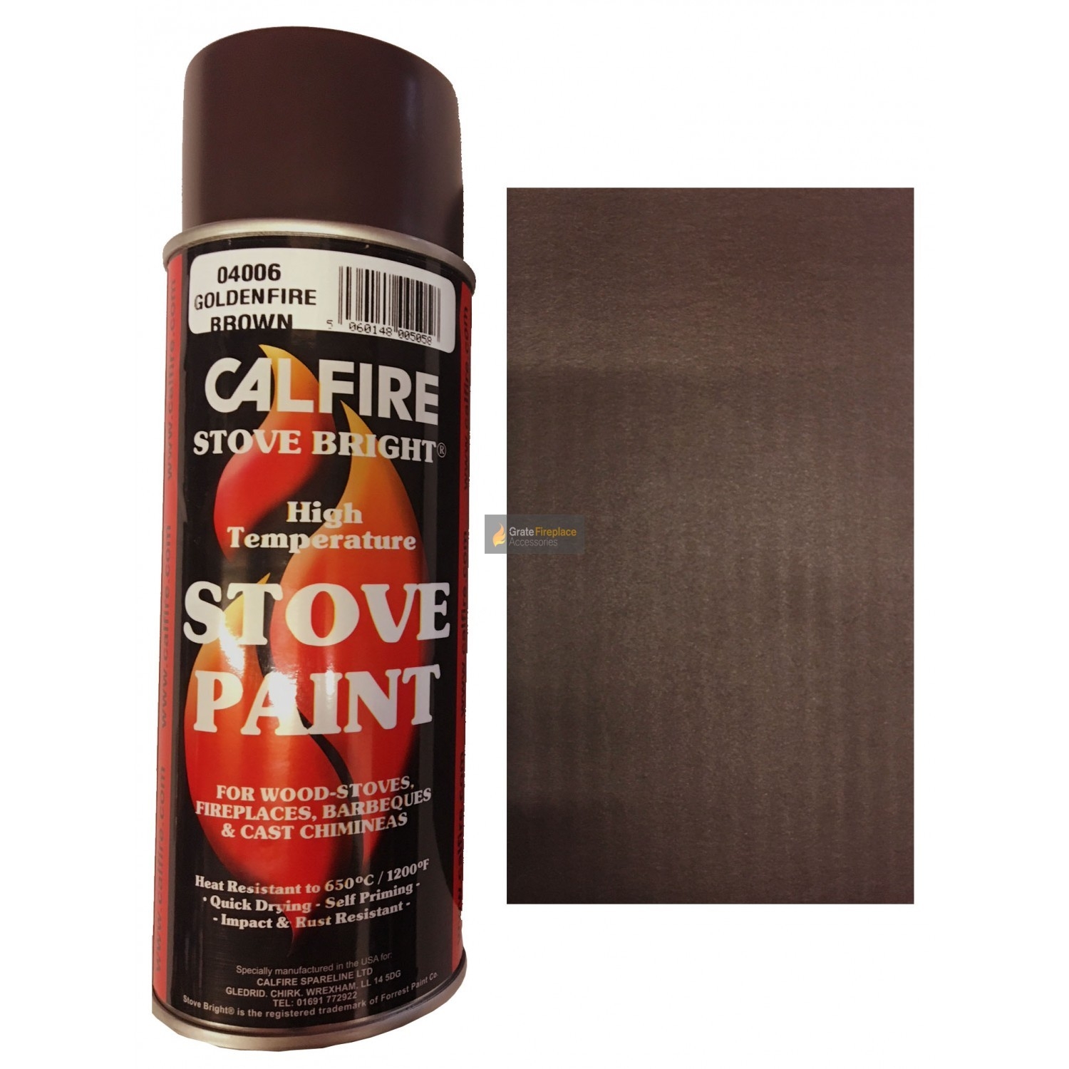 marvelous stovebright high temperature paint 6230 (400ml aerosol) goldenfire heat resistant spray paint for fireplace image