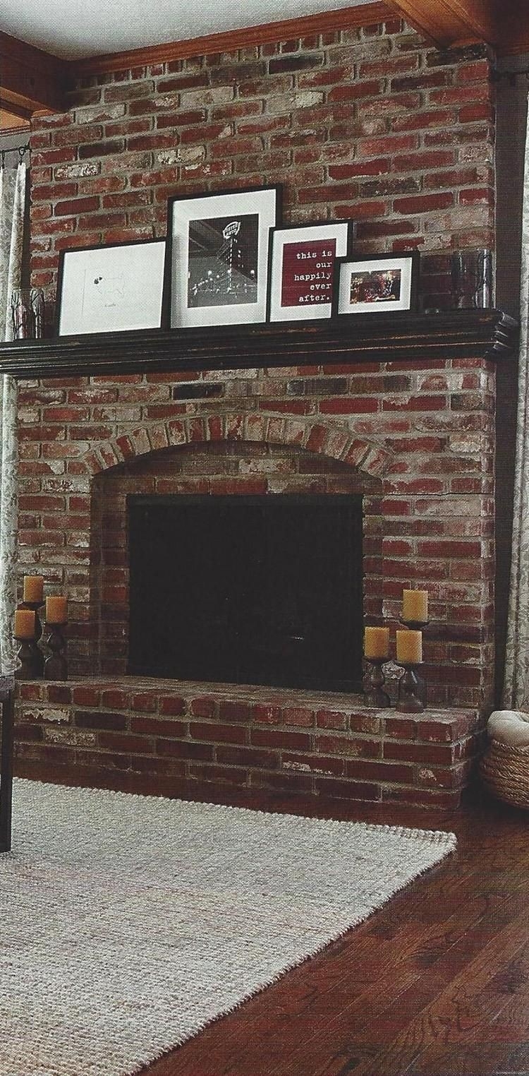 outstanding 80 modern rustic painted brick fireplaces inspirations http how to attach mantle to brick fireplace picture