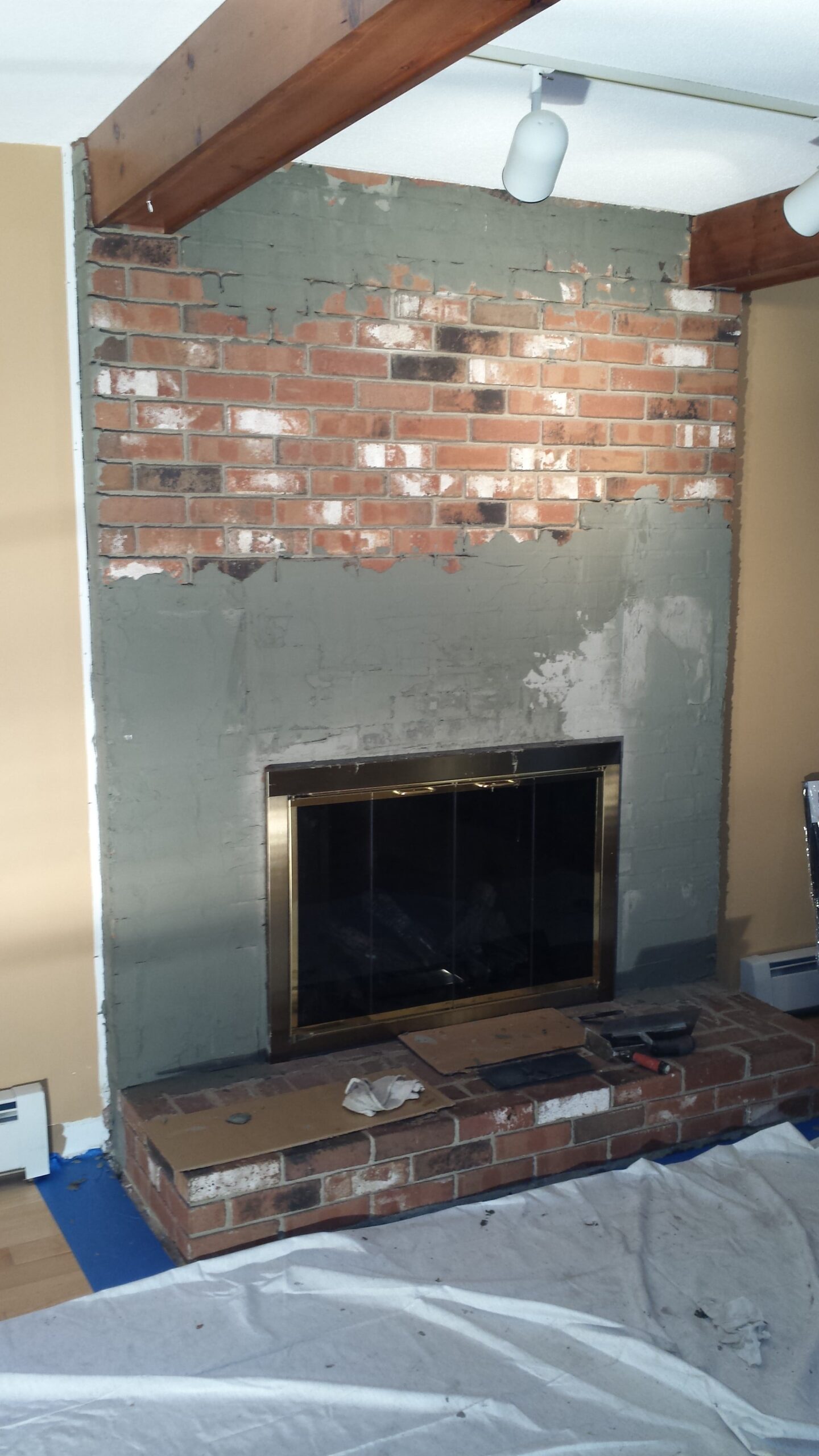 Awesome How To Cover Old Brick Fireplace Best Price