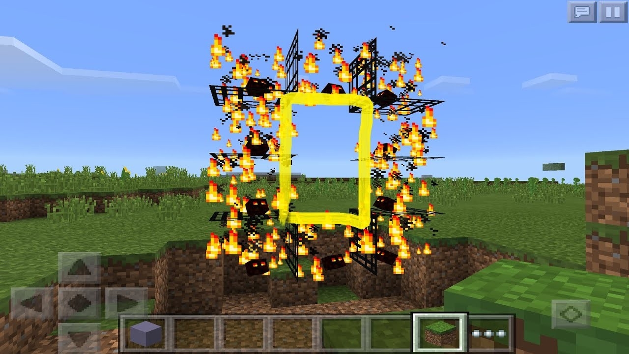 outstanding fire portal trick minecraft pe youtube how to make a fireplace in minecraft pe pics
