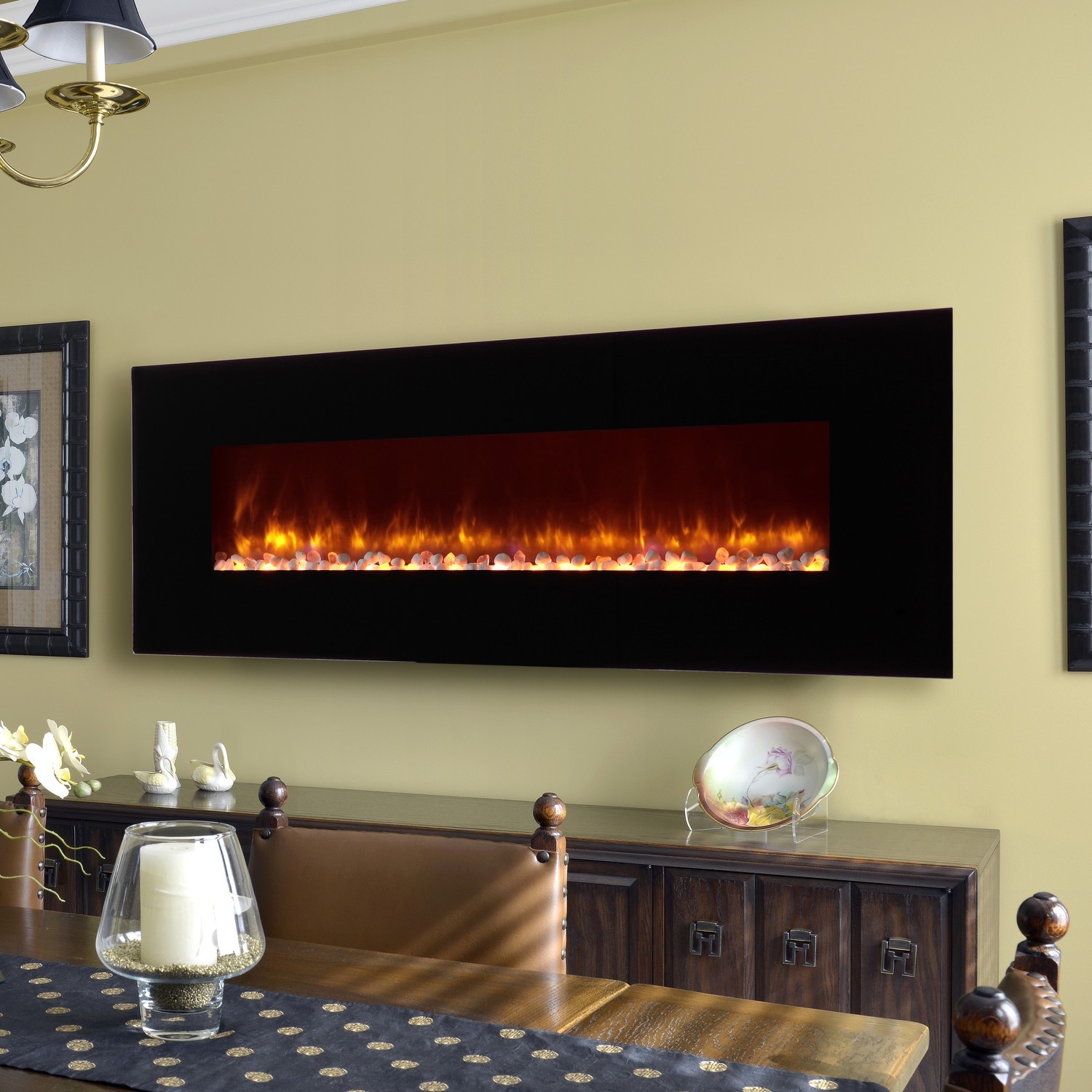 outstanding see through electric fireplace homesfeed fireplace that heats the whole house image