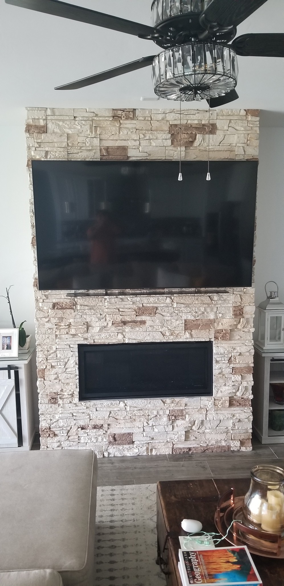 outstanding simple diy fireplace wall | faux stone tv wall project how to mount a tv on a brick fireplace pics