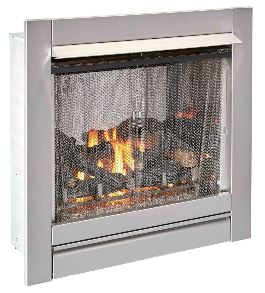 picture of bluegrass living vent free stainless outdoor gas fireplace insert with gas heaters for fireplace insert picture