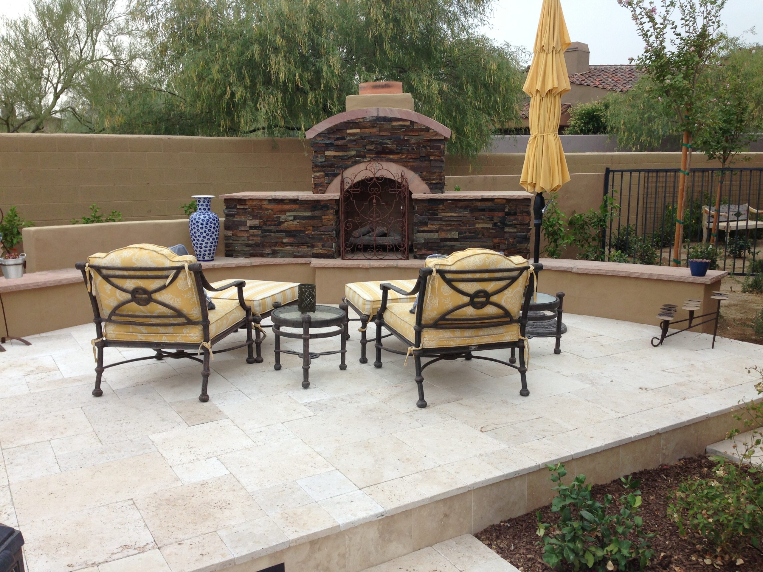 picture of cozy up!! outdoor fireplaces in arizona landscape designs images of outdoor fireplaces photo