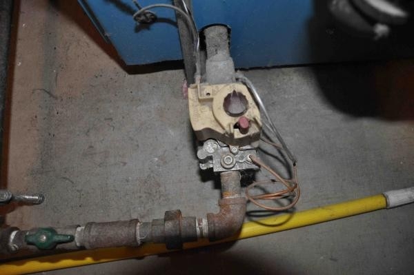 picture of crown boiler pilot light lit, will not fire up to heat water gas fireplace pilot light always on image