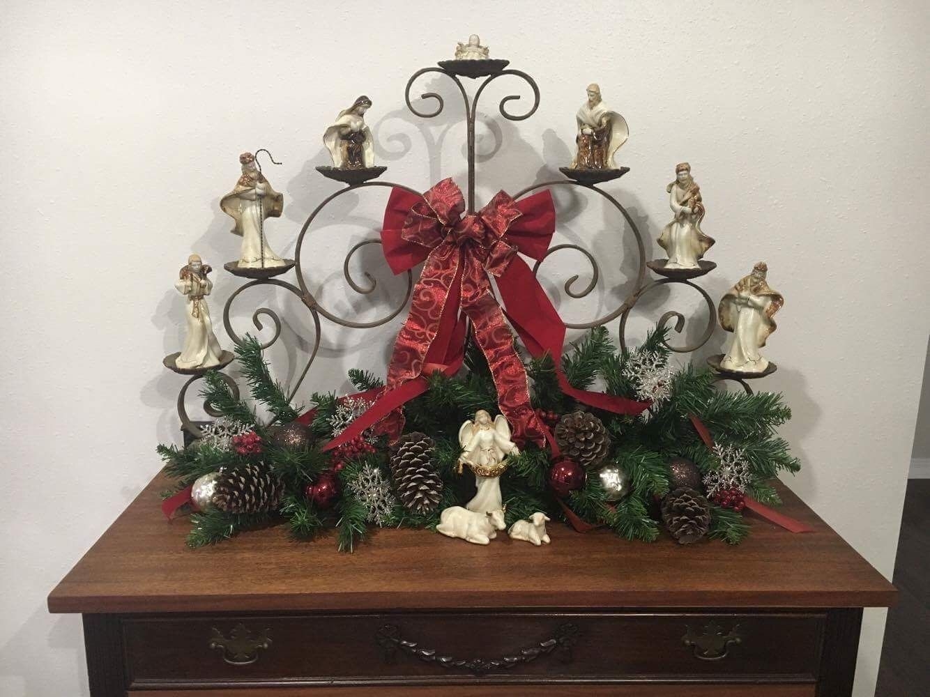 picture of fireplace candle holder used for christmas decoration with nativity candle holder for inside fireplace picture