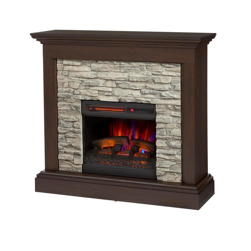 picture of home decorators collection whittington 40 in freestanding electric fireplace mantels home depot image