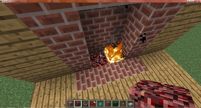 picture of minecraft is this fireplace safe? arqade how to make a safe fireplace in minecraft image