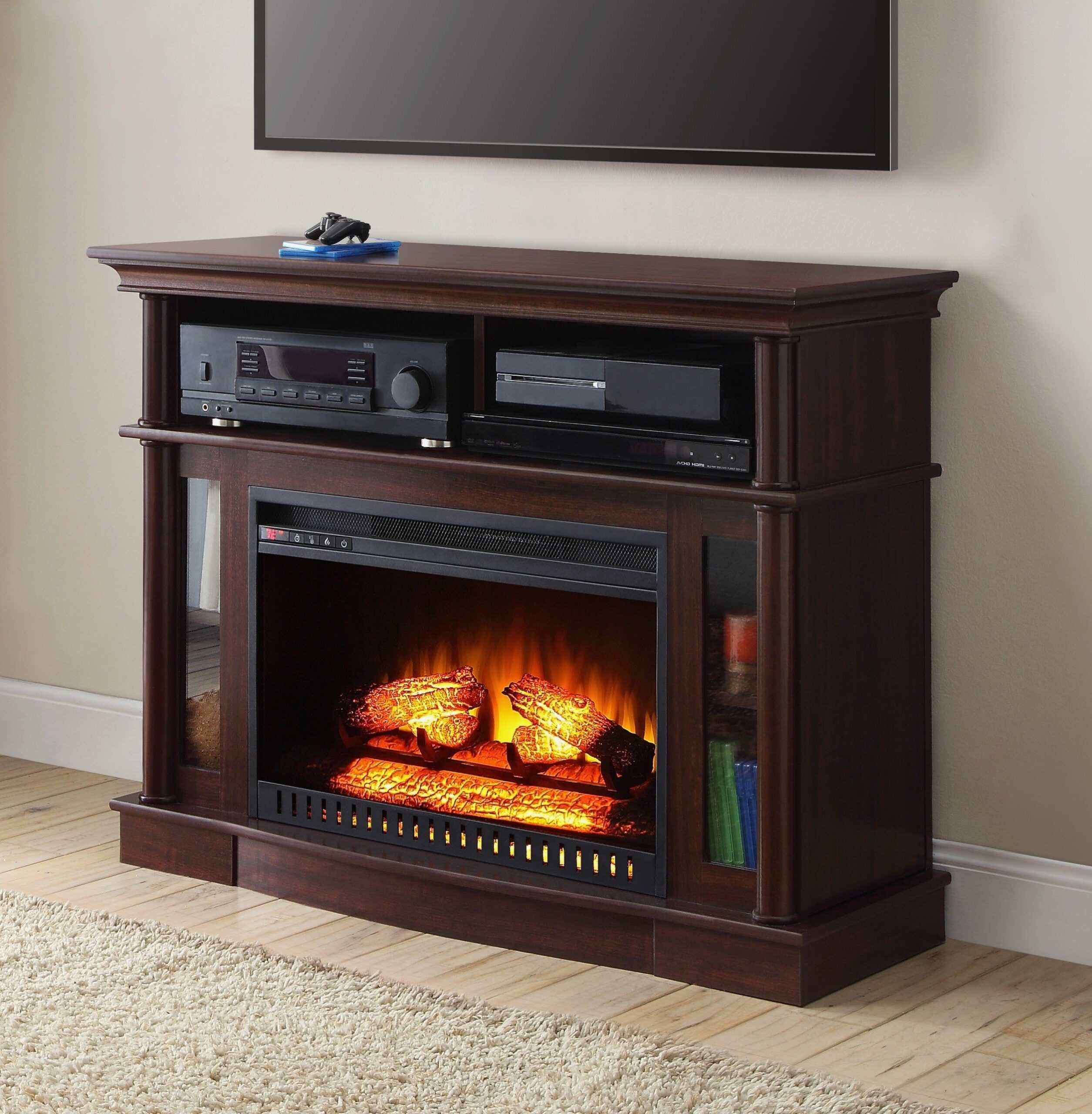 picture of walmart elektro kamin legen #kachelöfen | media fireplace, electric fireplace entertainment center walmart image