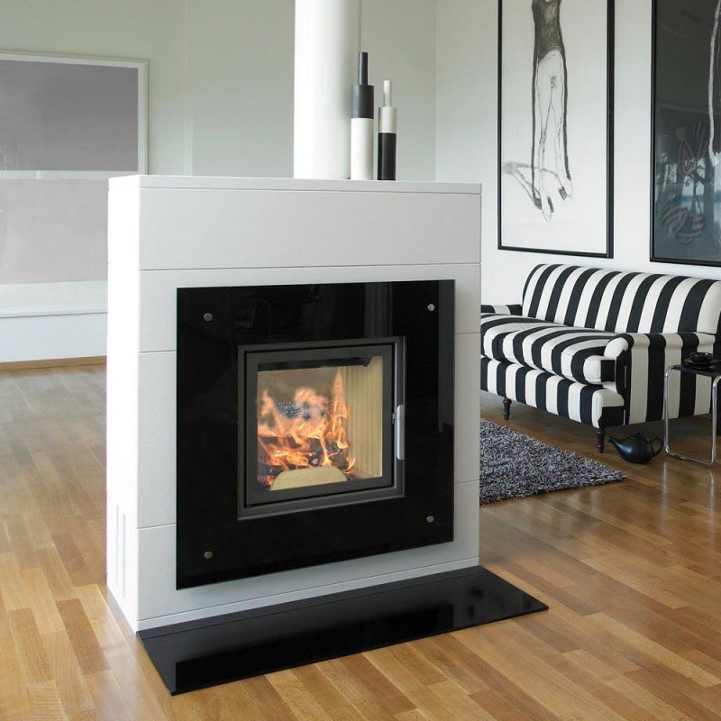 picture of when a 2 sided fireplace is preferable option | fireplace designs double sided gas fireplace insert image