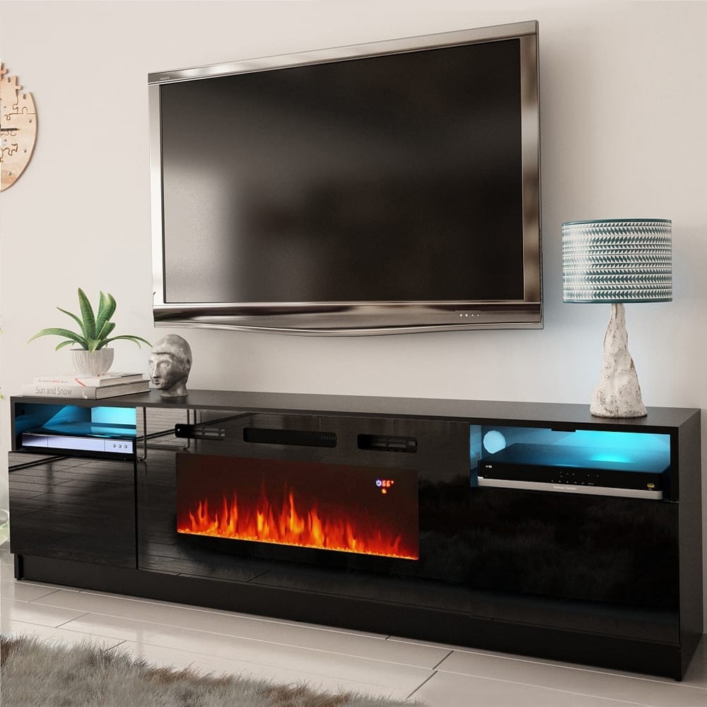 Awesome Tv Console With Electric Fireplace Free Samples
