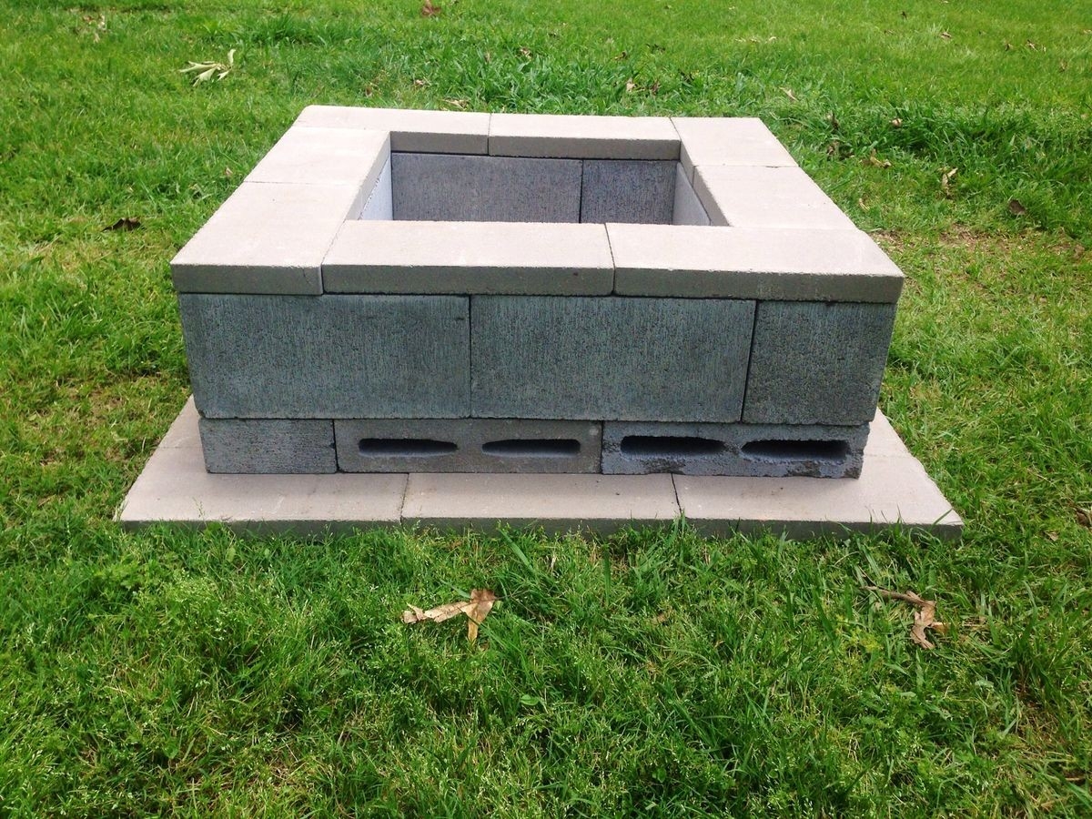 remarkable cinder block fire pit, fire pit designs, rectangular fire pit building outdoor fireplace with cinder blocks picture