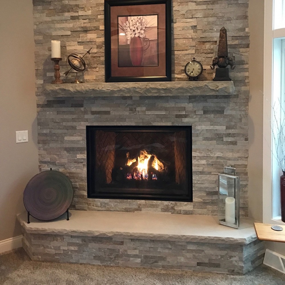 Picture of Grey Stone Fireplace Surrounds Best Deals