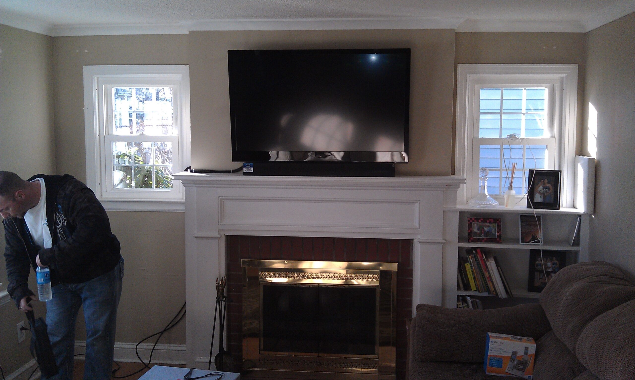 remarkable milford, ct samsung led tv mounting over fireplace on brick wall mounting a tv to a brick fireplace picture