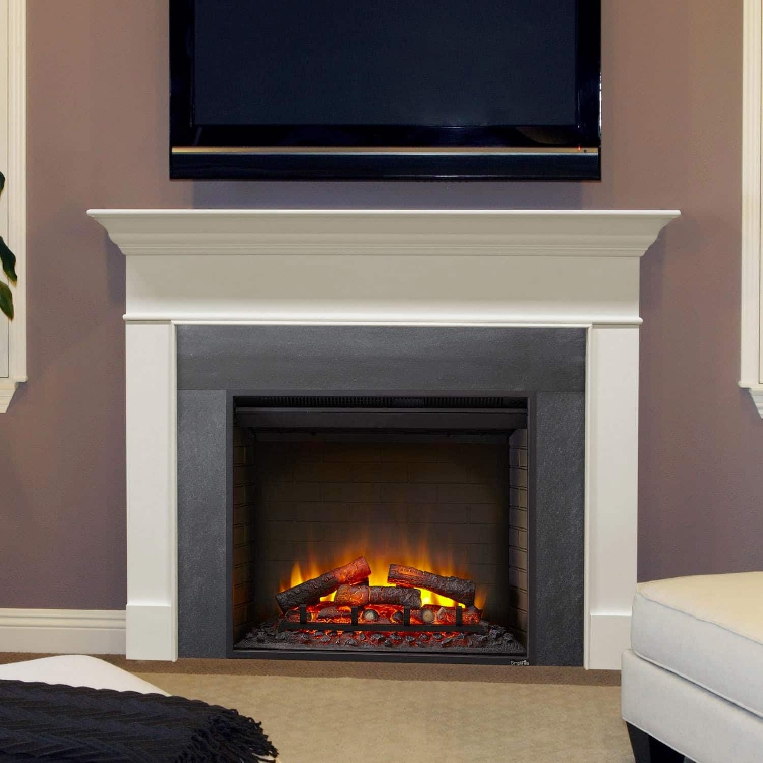 remarkable simplifire 30 inch built in electric fireplace marx fireplaces &amp; lighting cheap electric fireplace with mantel picture